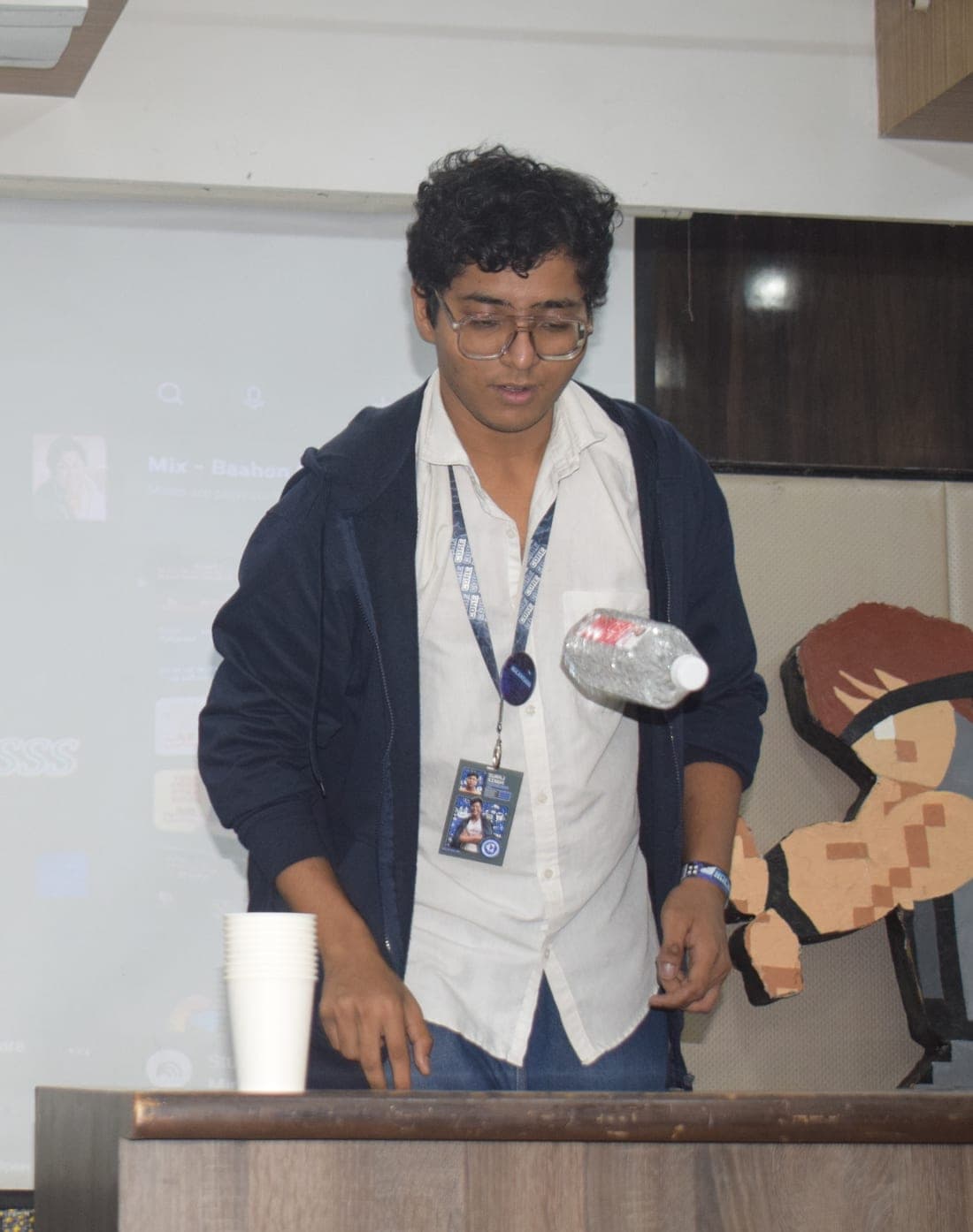Suraj Singh presenting at an event